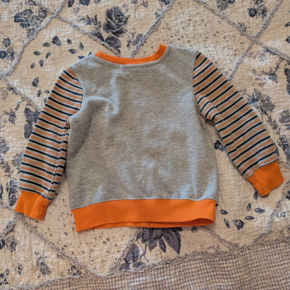 Kids Bluey Halloween Boo! Sweat Shirt - Gray and Orange - Picture 2 of 2